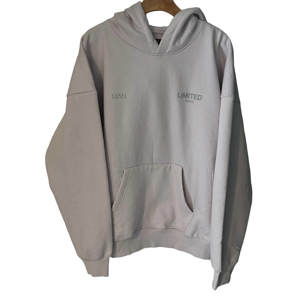 Boohoo Man Hoodie Sweatshirt Pull Over Pink XL